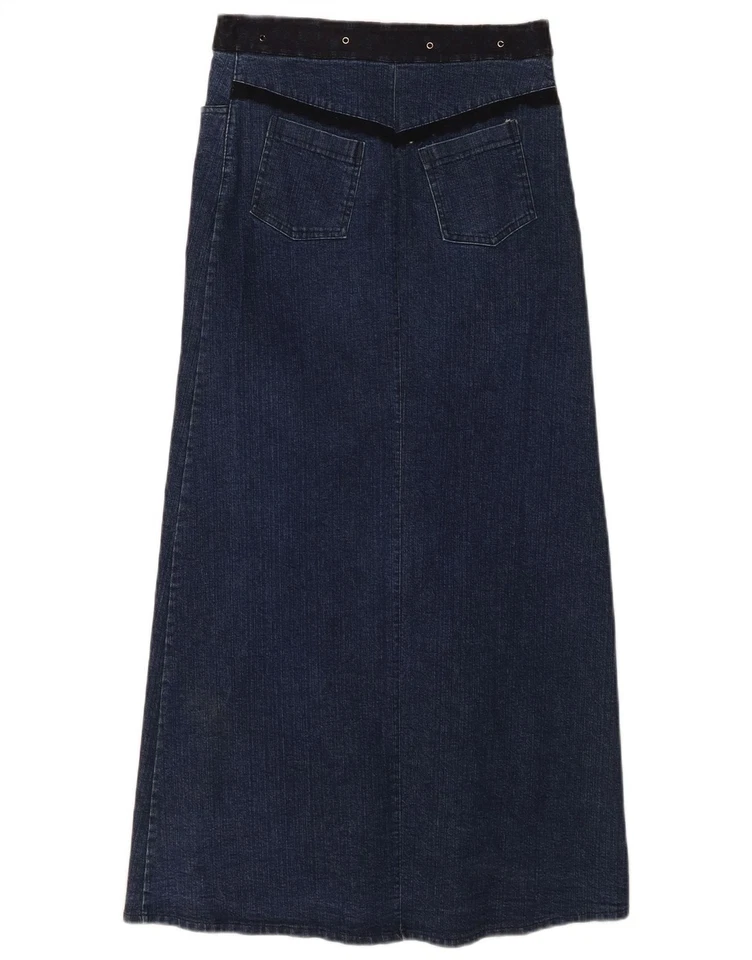VINTAGE Womens Denim Maxi Skirt Small W28  Blue Cotton DI27 - Image 2 of 3