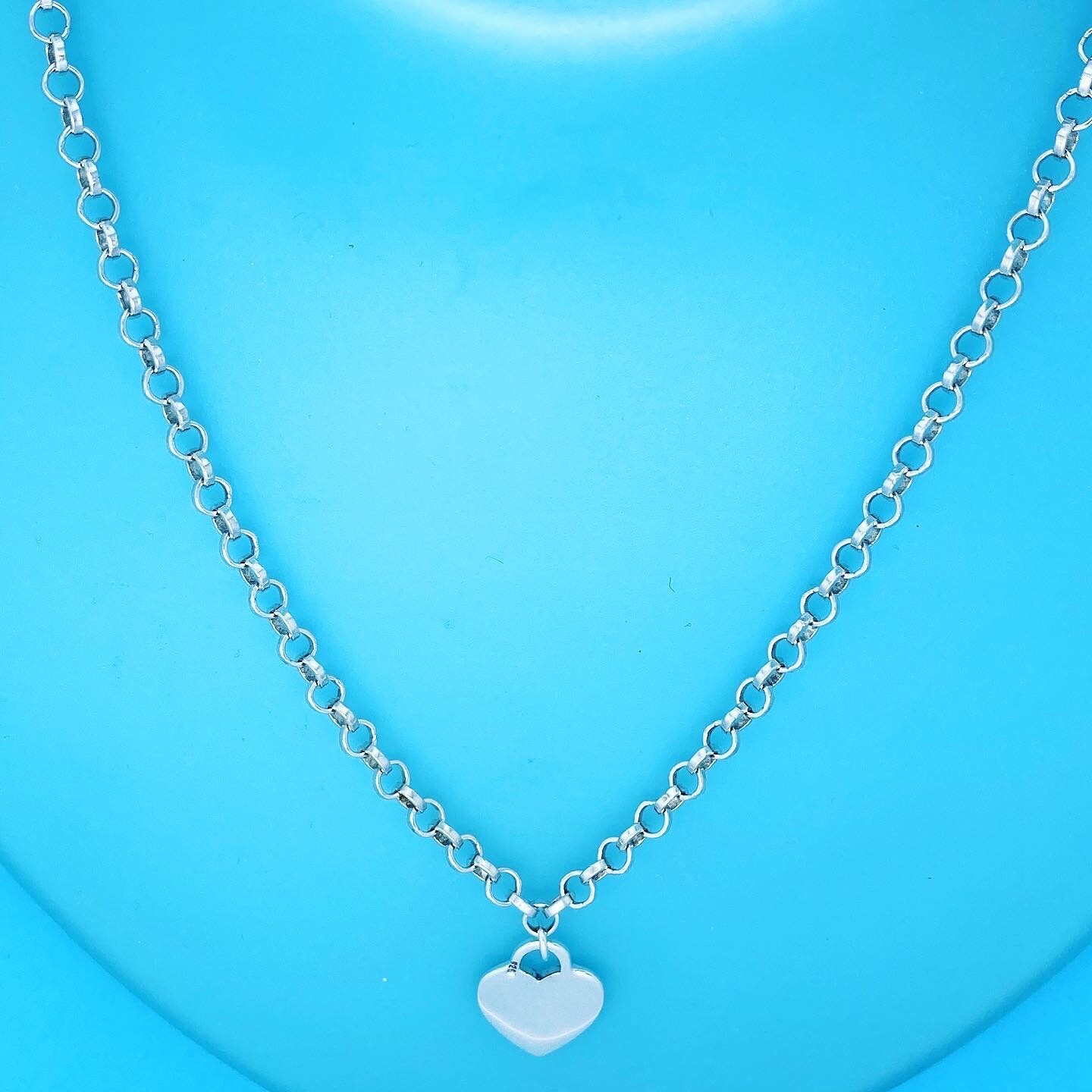 Genuine Hallmarked 925 Sterling Silver Belcher Chain Necklace with