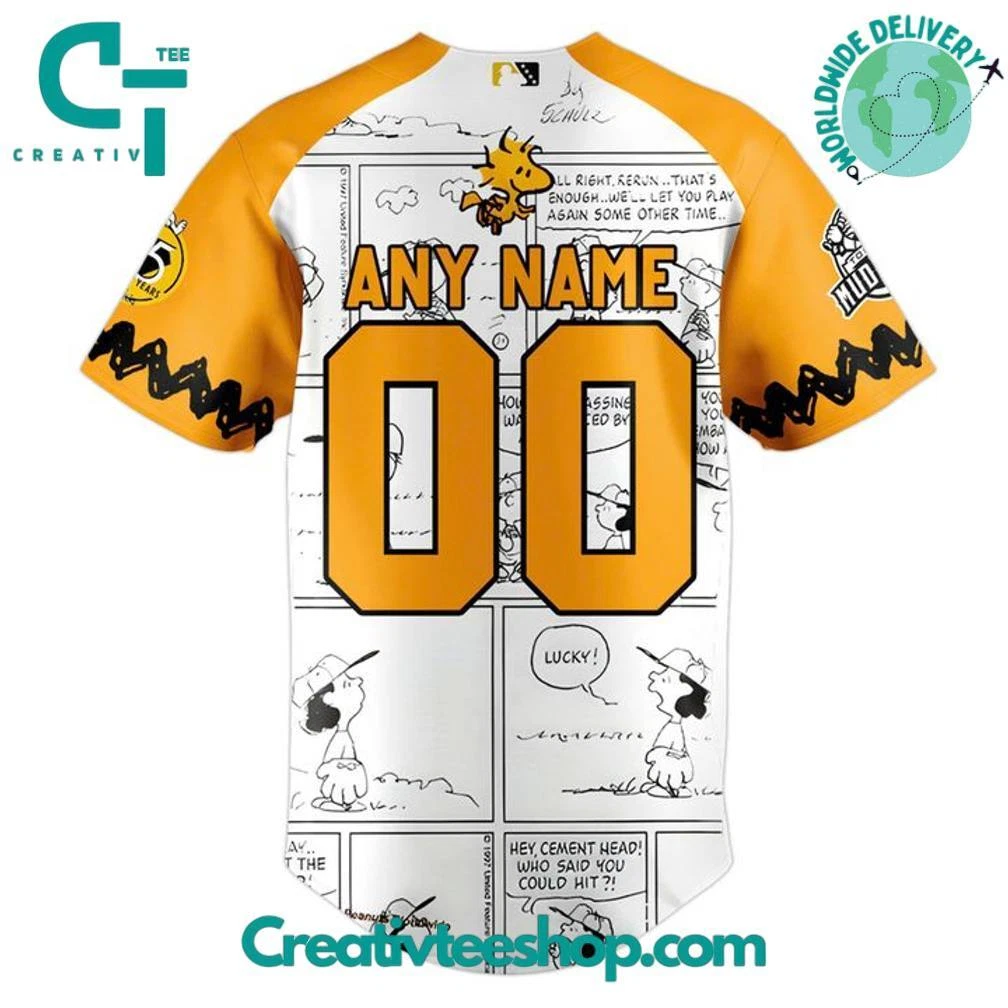 Toledo Mud Hen X Peanuts Night Special Baseball Jersey