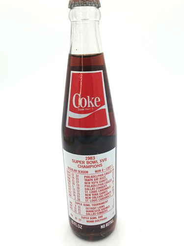 Bottiglia Coca-Cola 1983 Vintage Washington Redskins NFL Super Bowl Champions - Foto 2 di 4