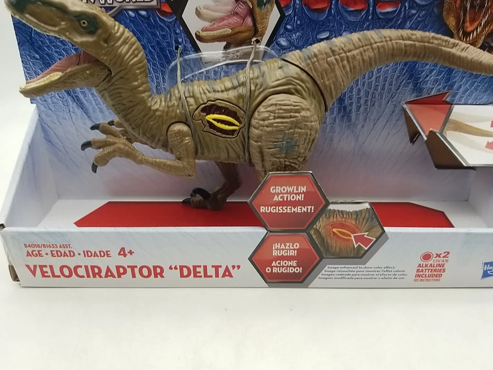 Jurassic Park World Growler Velociraptor Delta (2015) Hasbro Toy NEW FASTSHIP  - Image 2 of 4