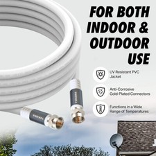 TV Antenna Cable F Type Male to F Type Male Flylead Aerial Cord Coax Lead — image 8