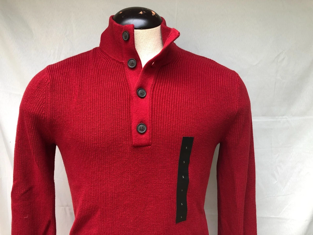 Banana Republic Mock Neck Sweater Men s Small Red NWT 69