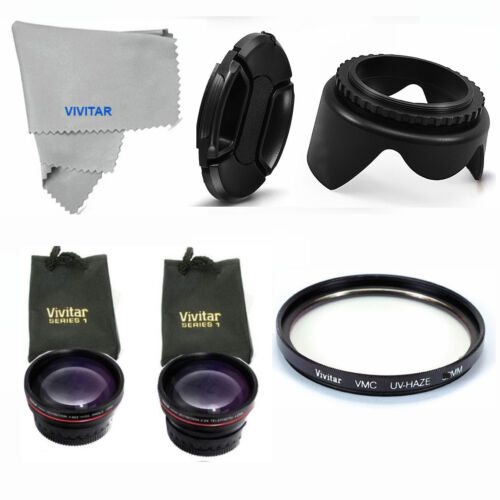 WIDE ANGLE+TELEPHOTO+MACRO +UV FILTER +LENS HOOD+LENS CAP+FOR SAMSUNG NX1000 - Picture 1 of 9