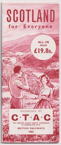 Vintage CTAC Express Scotland Tours Train Brochure Illustrated Hotel Photos 1962