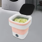Pink Mini Foldable Washing Machine Electric Washing Machine for small clothes