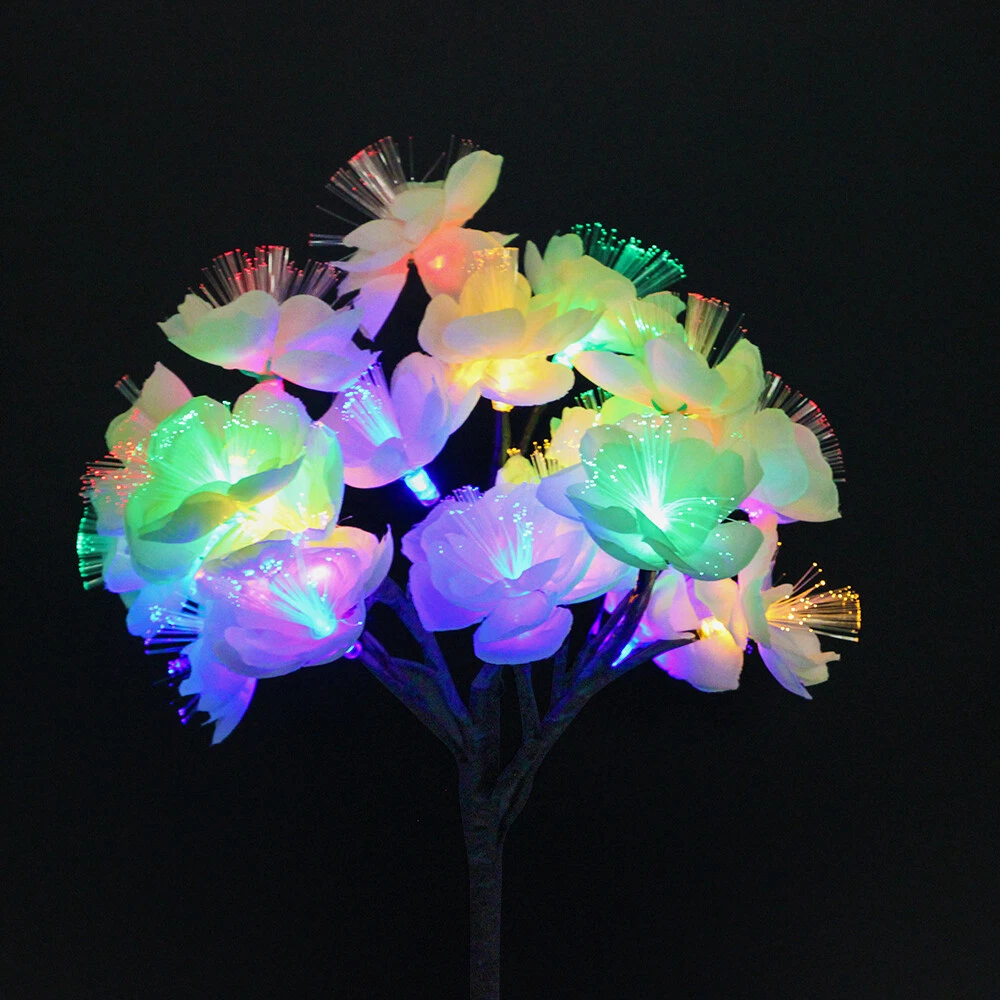 2X Solar Garden Lights LED Flower Stake Lamp Outdoor Yard Waterproof Patio Decor