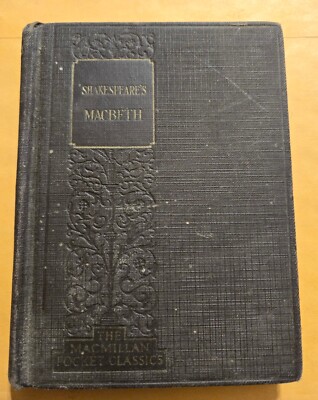 Antique 1930 Shakespeare Macmillan Pocket Classics Macbeth