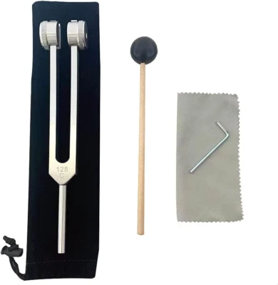 OTURGC 128 Hz Tuning Fork Medical Weighted Biosonics Tuning Forks for Healing 128 Hertz