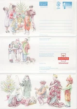 GB Stamps Aerogram / Air Letter APS86 - 1st NVI Children at Christmas Time 1990
