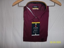 Chaps comfort stretch elite performance men's burgundy dress shirt XL