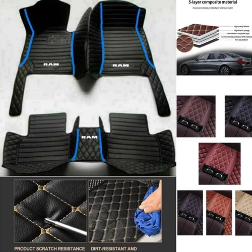 For Dodge RAM1500 Pickup Car Floor Mats Waterproof Carpets Cargo Custom Slips - Bild 39 von 40