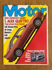 Motor Magazine Audi Quattro Four Wheel Drive, March 1981 W/E 21/3/81