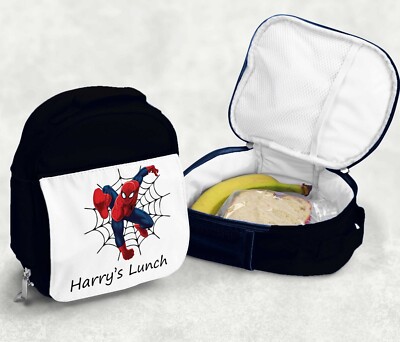 Jungen Spiderman Brotzeittasche, Superheld, personalisierte Kinder Brotdose Schultüten