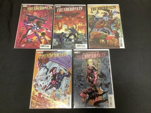 Thunderbolts #1-5 Complete Comic Set, Marvel 2022, New Team Roster, Jim Zub