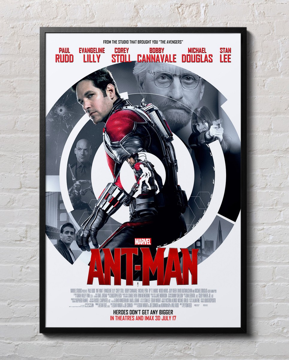 Ant-man - original movie poster - Paul Rudd - video poster Antman