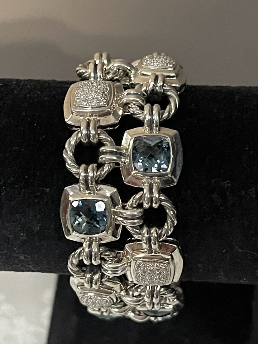 David Yurman Renaissance Sterling Blue Topaz Diamond David Yurman Renaissance Sterling Blue Topaz Diamond