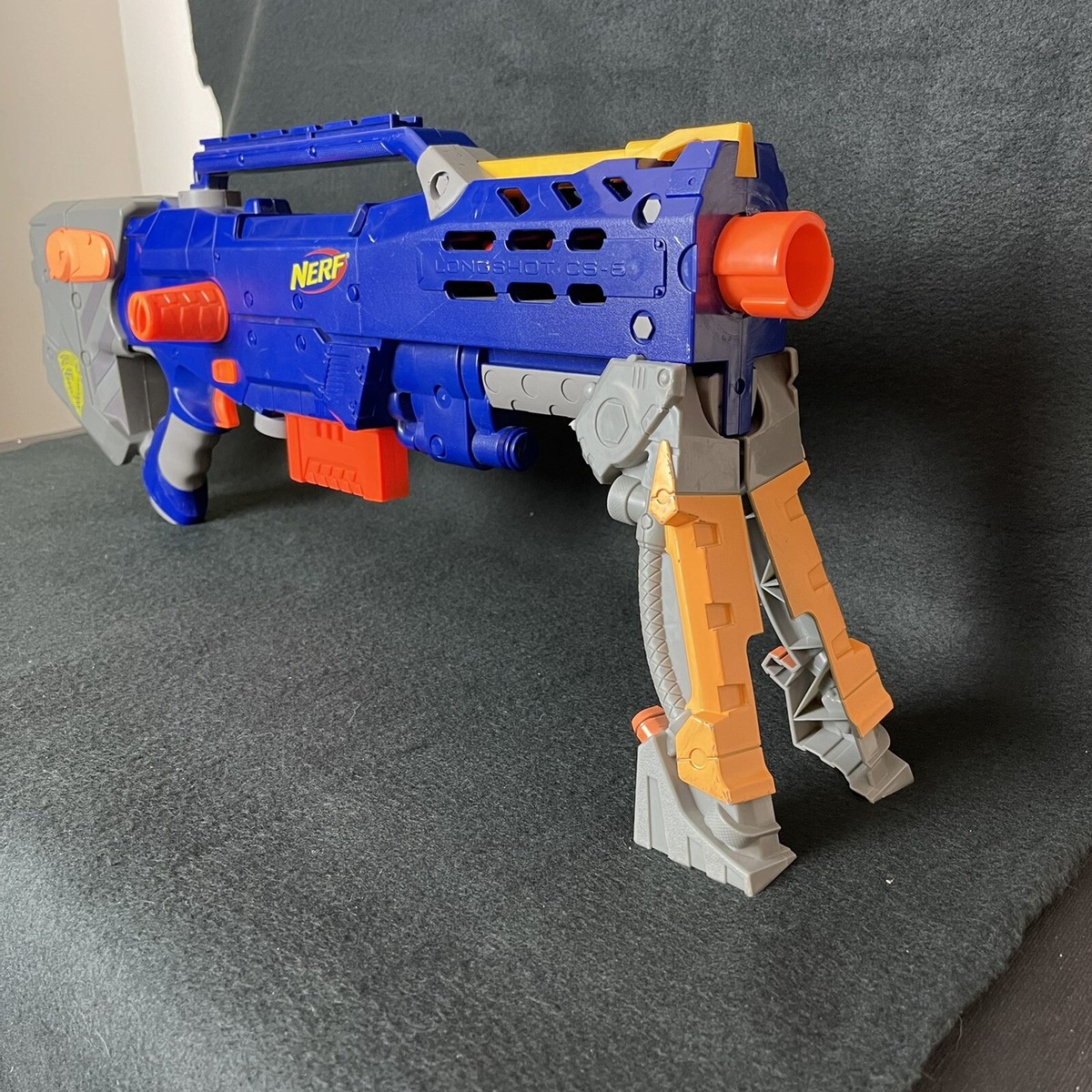 Longshot Nerf Gun CS6 N Strike Sniper Rifle Gun Blue