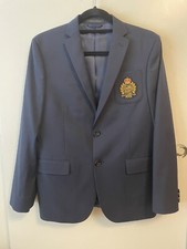 EUC Lauren Ralph Lauren Boy's LRL Crest Blazer Navy Size 18R FREE SHIPPING