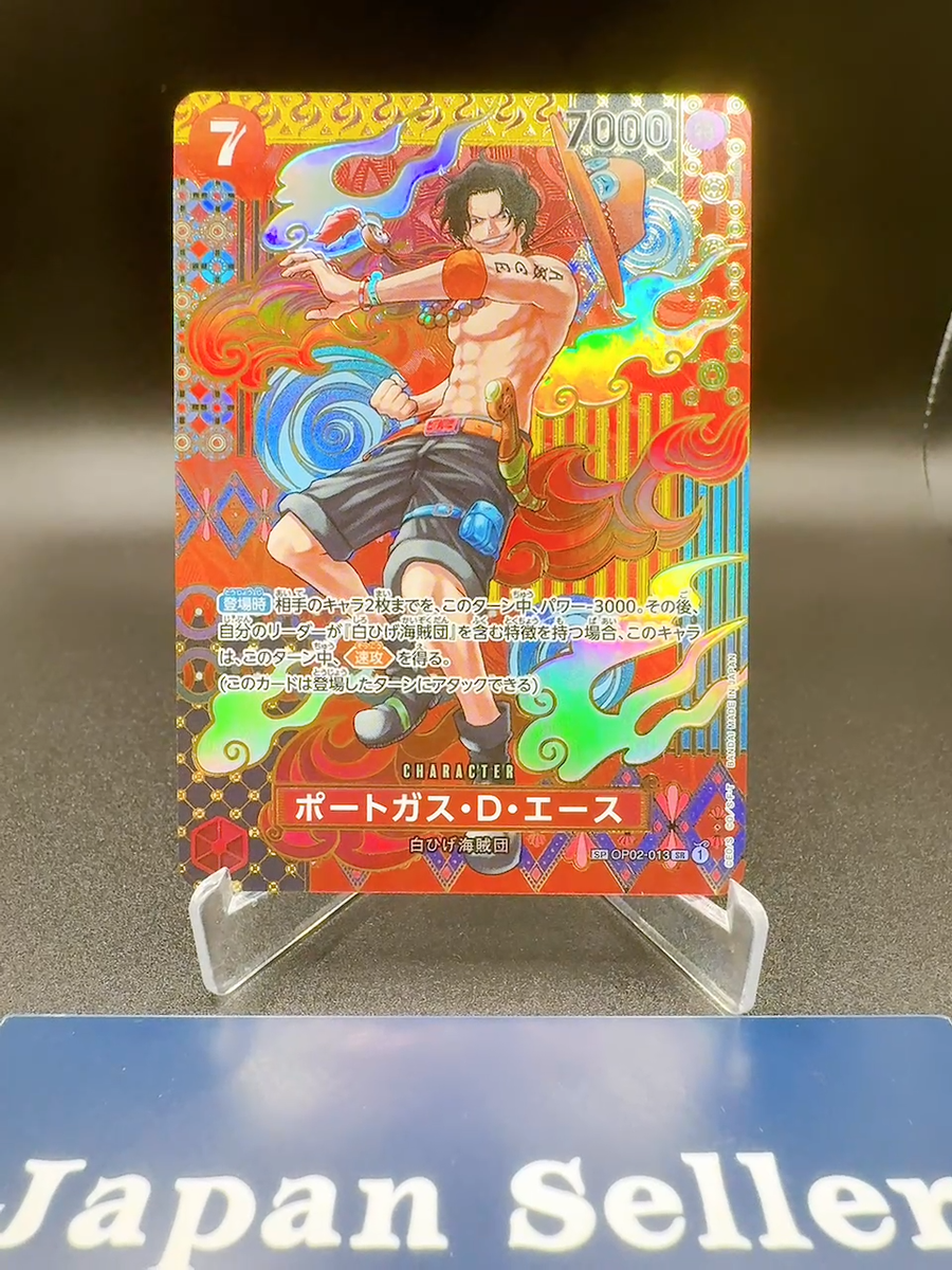 One Piece Card Game Portgas D. Ace OP02-013 SP SR Parallel OP08