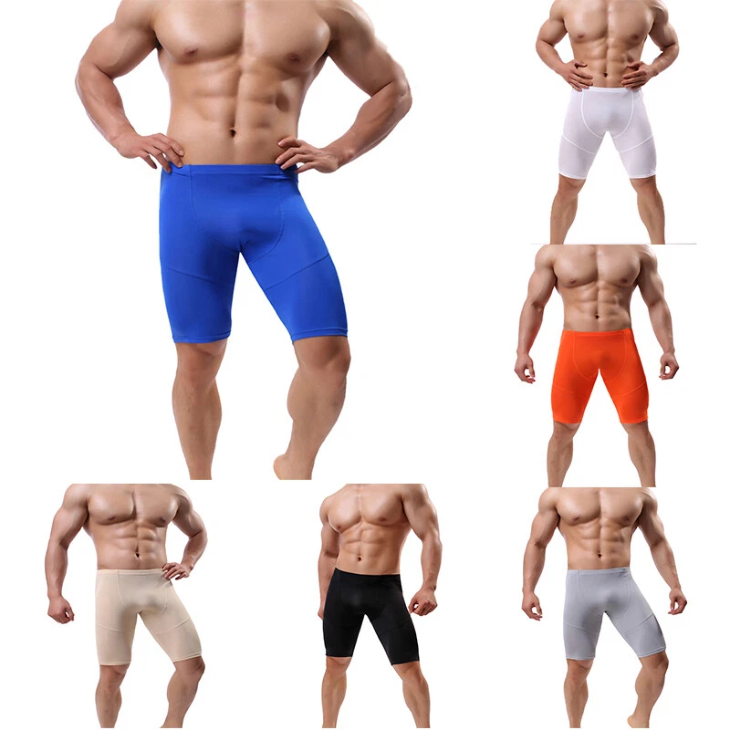 Men's Compression Shorts Athletic Bottoms Knee Length Leggings