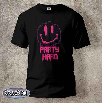 Rave Smile Shirt Techno Psychedelic Goa Trance Festival DJ T-Shirt Party Hard