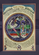 Raphael Abecassis - Original "EISHET CHAYIL" Classic Artwork