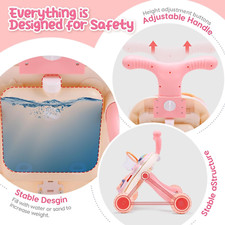 Baby Walker for Girls, 2 in 1 Sit to Stand Learning Walker and Activity Cente...