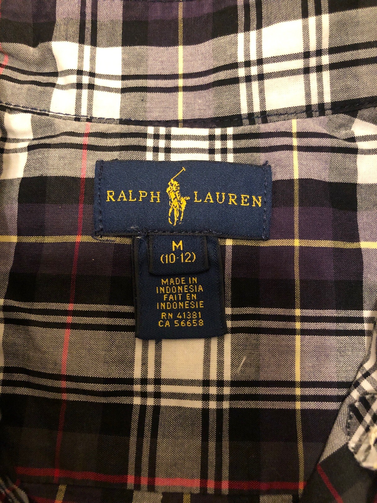 Ralph Lauren Boys 5 Long Sleeve Plaid Cotton Button Down Shirts Size M (10/12) image 3