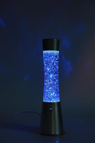 I-TOTAL - farbwechselnde LED-Lavalampe mit Glitzer, transparente Flüssigkeit - Bild 4 von 6