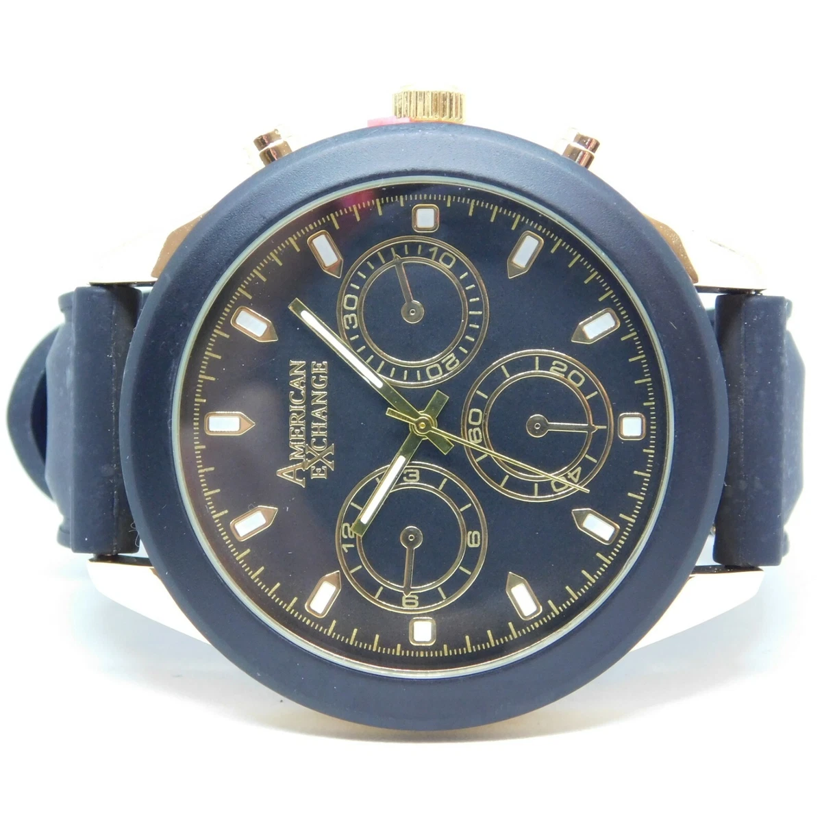 Massive American Exchange 9086 Two Tone Quartz Analog Men s