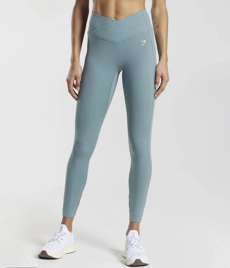 Gymshark Women's Crossover Leggings Thunder Blue Small Size S Brand New!