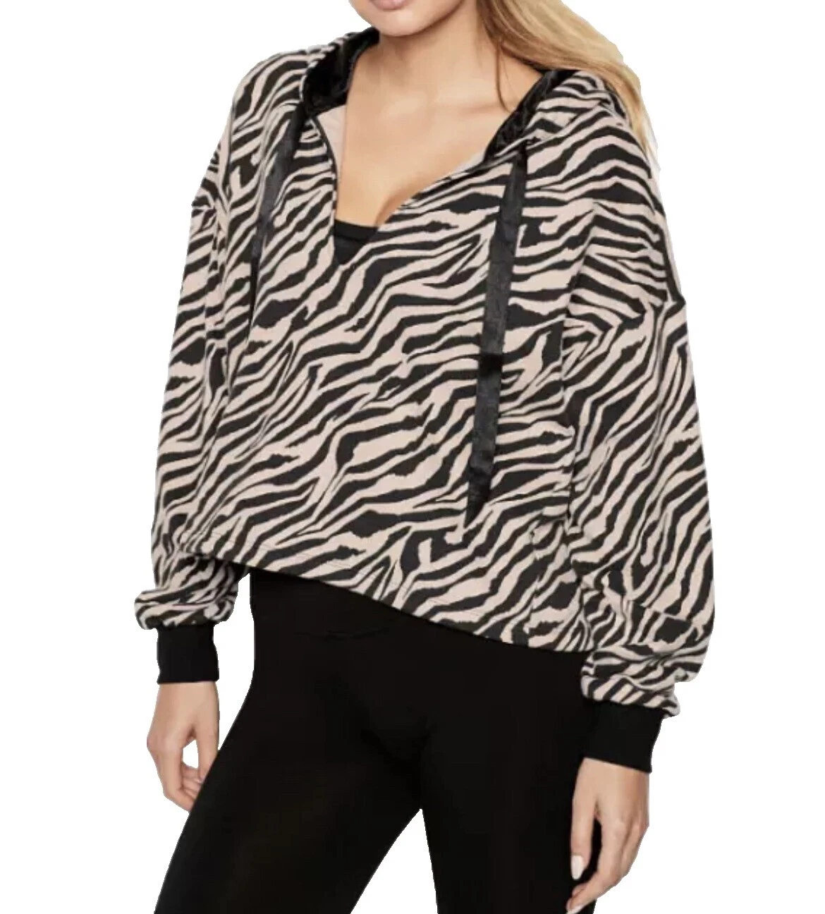 Por Victoria's Secret Poliéster Zebra moletons para mulheres