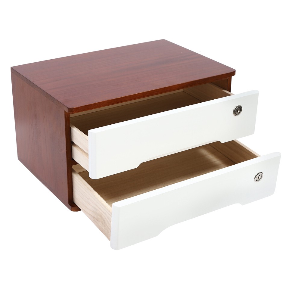 Wooden Desktop Storage Box, Desk Organizer, Desktop Storage Box ...