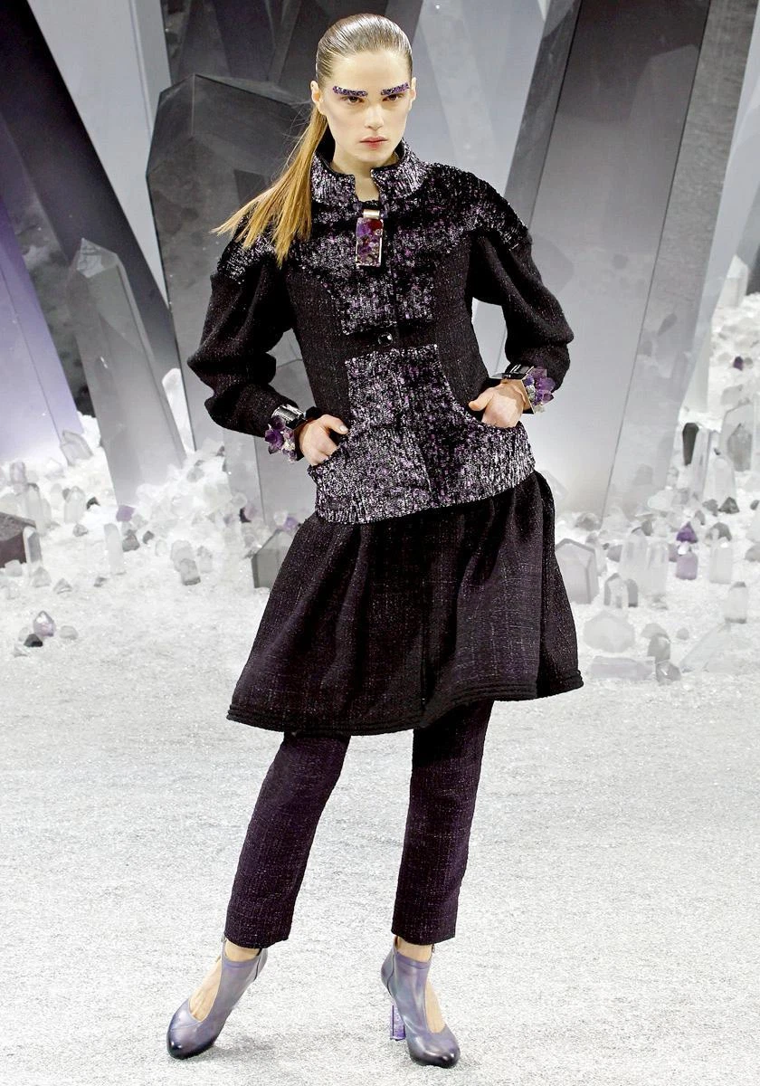 CHANEL 3-Collection Fall-Winter 2012/13 Wool Tweed Dress Sz:34 Retail  $4,610 NEW