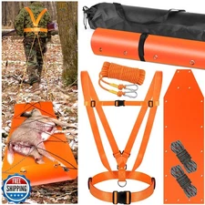 Deer Drag Sleds Set,Deers Drag Harness and Drag Sleds with Heavy Duty Deer Dr