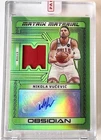 Nikola Vucevic 22-23 Obsidian Matrix Materials Green Flood Patch Auto /20 Bulls