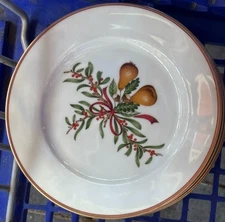 Set of 4 Royal Gallery Queensberry Salad Plates Christmas