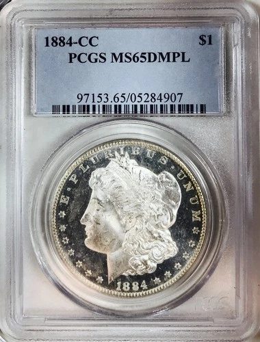 1884 CC MORGAN DOLLAR! PCGS MS65 DMPL! FLAWLESS BEAUTY! OUTSTANDING! NR #VIP78