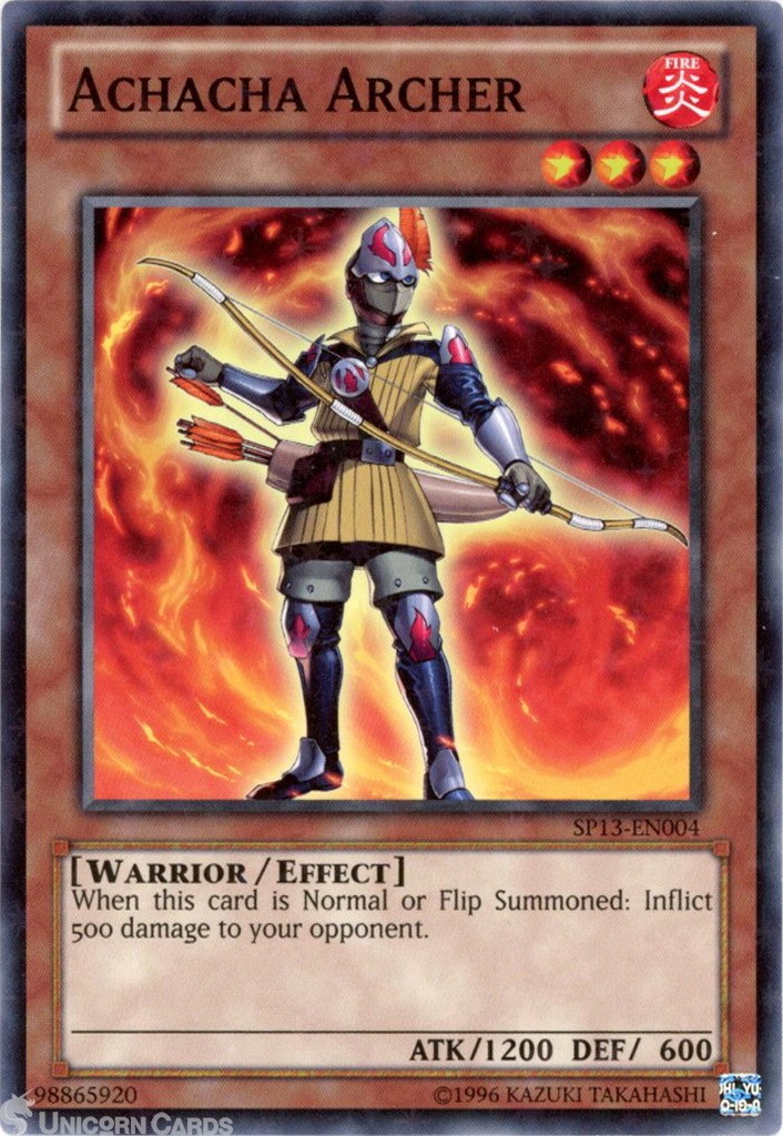 SP13-EN004 Achacha Archer : Starfoil Rare UNL Edition Mint YuGiOh Card