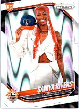 2025 Panini Prizm WNBA #150 Saniya Rivers White Seismic Prizms