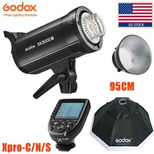 US GODOX SK300II-V Photo Studio Strobe Flash Monolight Xpro Trigger 95cm Softbox