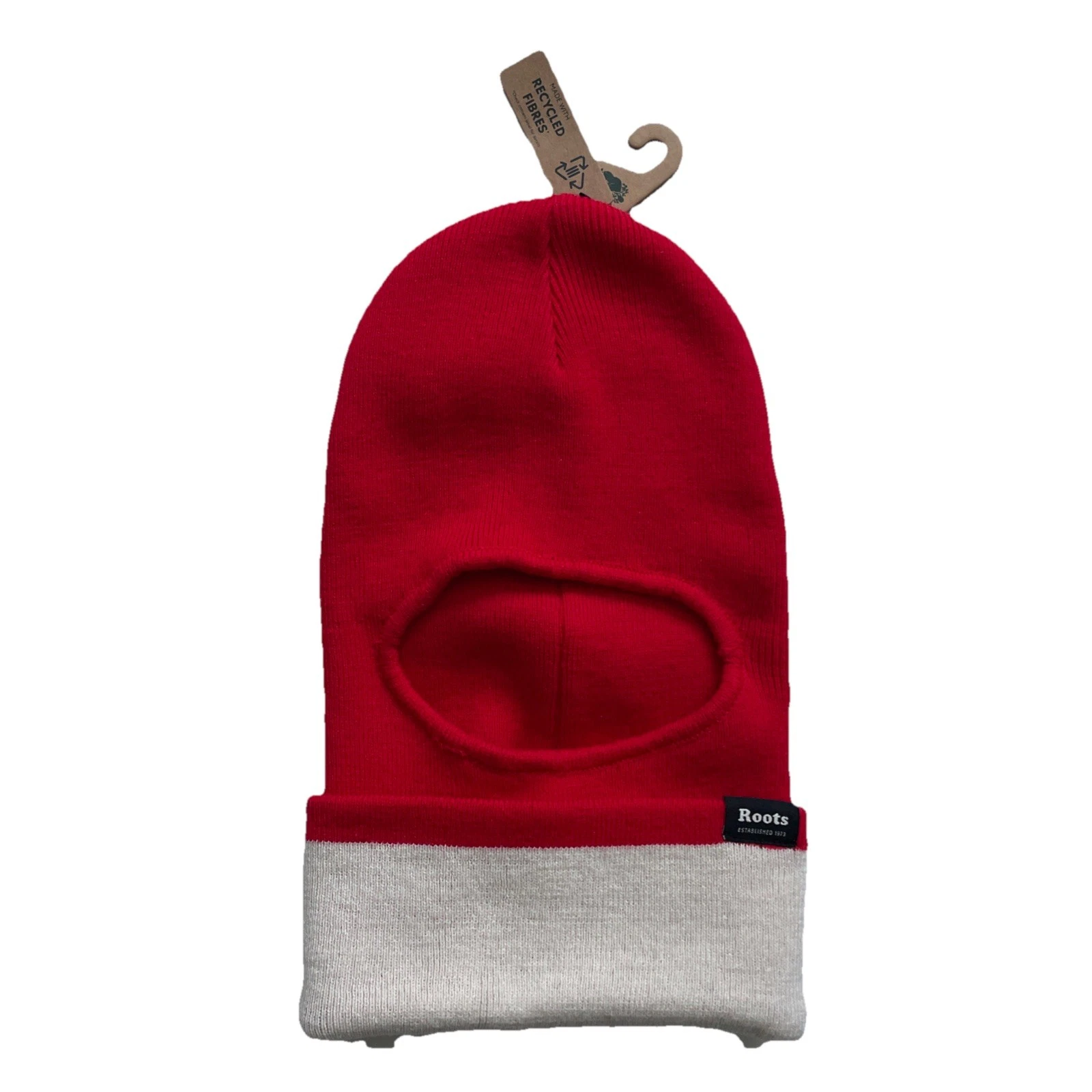 NEW - ROOTS CANADA RED BALACLAVA ski face mask winter hat - adult one size