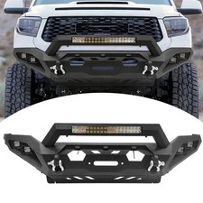 Fit For 2007-2013 Toyota Tundra Front Bumper W 12000 Lbs Winch Plateled Light Fit For 2007-2013 Toyota Tundra Front Bumper W 12000 Lbs Winch Plateled Light