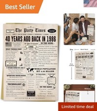 Big 40th Birthday Card Gift for Men Women or Him Her, Happy 40 Old Birthday ...