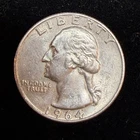 90% Silver - 1964 Washington Quarter  - 08-72