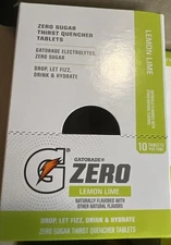 Gatorade Zero Tablets Lemon-Lime Pack 8 Packs Of 10 Tablets