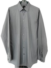 J.Ferrar Slim Fit Gray Shirt L 16-16 1/2, 34-35 EUC