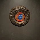 VTG Heileman's Old Style "On Tap" Round Faux plastic Non Lighted Beer Sign