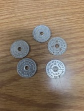 5 Vintage 1930's State of Washington Tax Commission Sales Tax Token